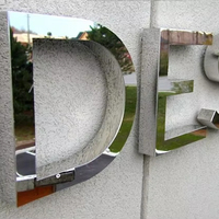 Letras de Metal fabricadas en 3D personalizadas YIJIAO letra de señal de canal de Metal de espejo plateado para negocios