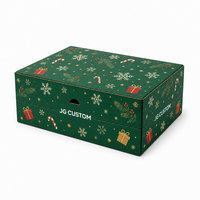 Boîte d'expédition en carton ondulé de Noël avec couvercle détachable, emballage prêt à l'emploi, plateau de présentation SRP PDQ pour supermarché et vente au détail