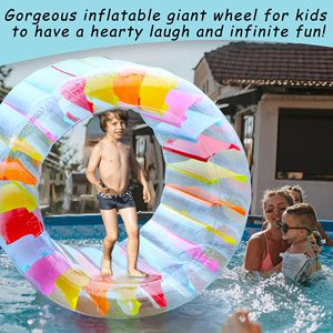 Hot Selling 40 Inch <b>Inflatable</b> Roller <b>Float</b> Colorful Water Wheel Swimming Pool Rolling Toy Outdoor Fun Water Game for Kids Adult - Product Image 6