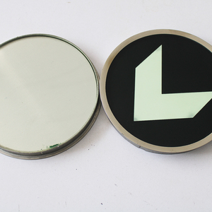 Panneau de signalisation de sortie lumineux solaire rechargeable en acier inoxydable et verre, 150 mm de diamètre, pour usage souterrain - Product Image 2