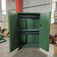 Lemari Besi Pengaman Senjata Elektronik Pintu Ganda Heavy Duty dengan Kunci Keypad & Kunci Biasa untuk Penyimpanan Senjata Panjang & Pendek - Kabinet Keamanan Baja Hijau