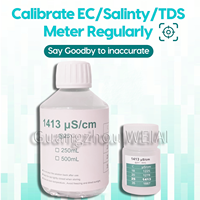 WEIAI Lab EC Meter 12.88 MS/cm 1413 US/cm Salinity Buffered Fluid 250ml TDS Meter Conductivity Standard Calibration Solution