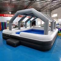 Bar de piscine gonflable en PVC pour adultes, type tente flottante pour fêtes à la plage et événements aquatiques