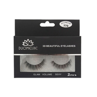 Faux cils de vison 2 paires 3D faux cils naturels pleine bande cils épais faux cils