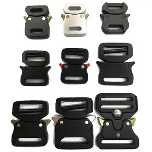 32mm 33mm 38mm 1 inch 50mm Bag Clip Silver Custom Side Metal Tactical Buckle Quick Release For Belt