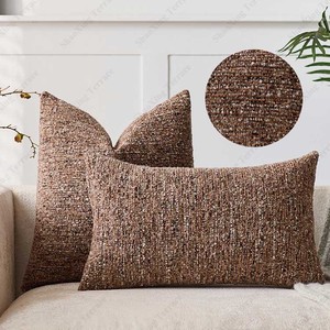 INS nouveau Style vente chaude <span class=keywords><strong>marron</strong></span> épais doux tissé housses de coussin nordique Chenille canapé taie d'oreiller pour salon - Product Image 2