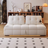 Schlafsofa – Gesteppter Stoff, erweiterbares Eckdesign zum Ausklappen für Home-Office & Wohnzimmer |   Multifunktionales Sofa