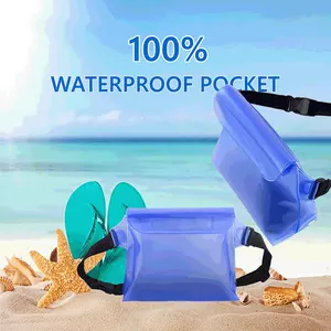 Simple Pvc Large Capacity Three-Dimensional Waterproof Sealed Swimming Waist Bag Belt Phone Bag Fanny Pouch