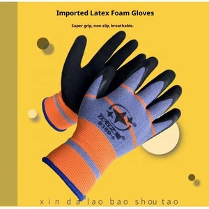 Heavy-Duty chống mài mòn chống trượt làm việc găng tay bột miễn phí thoáng khí thoải mái Bảo vệ thẳng Cuff 11 oz Nylon - Product Image 2