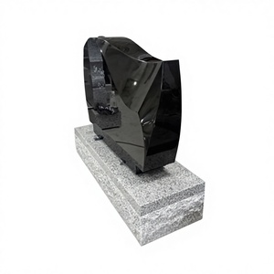 Gray Granite Serpentine <b>Memorial</b> Monument Headstone with American Traditional Design - Product Image 4