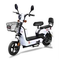 Vélo électrique 14 pouces à cadre en acier, moteur arrière sans balais 48V 350W/500W, batterie au plomb-acide, frein à tambour, écran numérique pour adulte