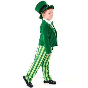 Nuevo Disfraz de Duende Irlandés para el Día de San Patricio, Traje de Fiesta Verde con Trébol de Cuatro Hojas, Divertido Disfraz para Niños Pequeños - Product Image 4