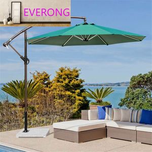 Sombrilla Moderna Plegable <span class=keywords><strong>de</strong></span> 3 Metros, Color Blanco Crema, Protección UV, Base Tipo Banana para Patio, <span class=keywords><strong>Playa</strong></span>, Hotel, Parque, Protección Solar - Product Image 1