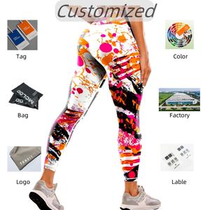 Vente en gros Pantalon de créateur décontracté Taille haute Yoga Running Yoga Leggings imprimés Leggings d'entraînement pour femmes - Product Image 2