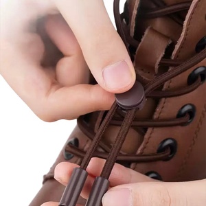Olian No-tie Lazy Shoe <strong>Laces</strong> Black <strong>Brown</strong> Elastic Round Rope Shoelaces for Men Women High-top Hiking <strong>Boots</strong> - Product Image 4