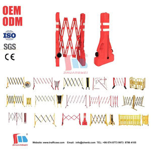 Stabilité PE route rouge lieu public sécurité Barricade avertissement clôture extensible avertissement trafic plastique expansion barrière Mobile - Product Image 5