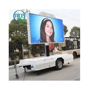 Outdoor All in one Mobile Foldable 360 Degree Rotating P3 P6 P8 Commercial Advertising Trailer Sign Billboard LED Screen Display