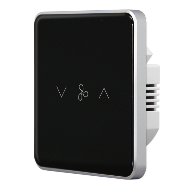 Tuya ZigBee Wholesale 1 Gang Touch Fan Switch with Neutral Smart Home Products with Touch Glass Panel Switch