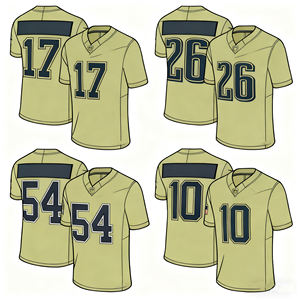 40種類の既製服、10、17、26、54番、最高品質のメンズフットボールウェア、卸売、グリーン、アメリカンフットボールウェア、ジャージ - Product Image 3