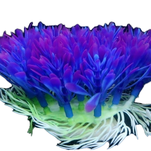 อุปกรณ์ตกแต่งตู้<span class=keywords><strong>ปลา</strong></span> ต้นไม้น้ำจำลอง ชุดต้นไม้สำหรับตู้<span class=keywords><strong>ปลา</strong></span> ช่อหญ้าเล็ก สีม่วง เป็นมิตรกับสิ่งแวดล้อม - Product Image 1