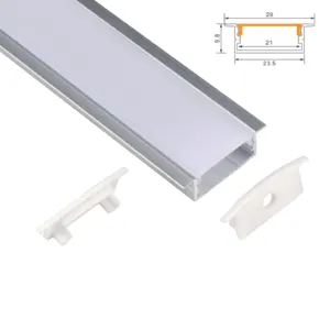 Custom Aluminium Profile Bar Light Surface Recessed Mounted Silver Black Channel Kitchen Led Light