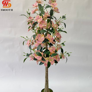 SMOOTH - Nueva Llegada, Árbol de Flores Artificiales de Color Naranja en Maceta, Decoración Floral para Bodas y Eventos, Centro de Mesa para Bodas - Product Image 5