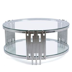 Tronc d'arbre de gravure inoxydable central unique en acier, table basse en or de luxe/ - Product Image 2