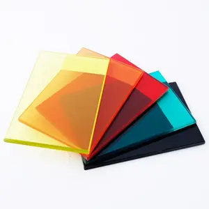 Vários duráveis promocionais usando vidro laminado colorido transparente temperado de alta qualidade 12mm