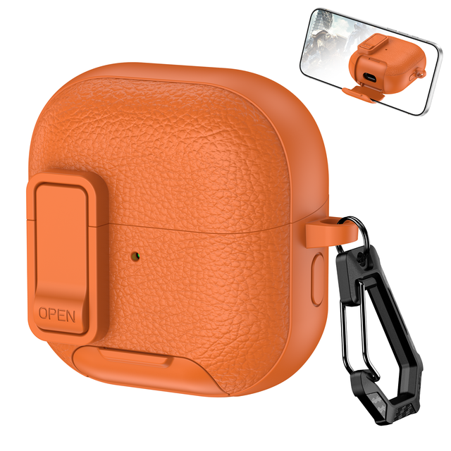 Texture Bracket Shockproof Earphone Case for Huawei FreeClip 2 for Apple Airpods Pro/pro2 for Galaxy Buds4 / Galaxy Buds4Pro
