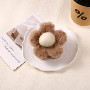 Nouvelle pince à cheveux en peluche fleurie 8cm, accessoire de mode mignon pour femmes, automne-hiver - Product Image 6