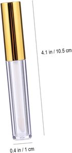 3.6ml 10ml <b>Plastic</b> Lip Gloss <b>Tube</b> with Screw Cap Silver Gold Lipstick <b>Tubes</b> for Cosmetics Screen Printing 100pcs MOQ - Product Image 5