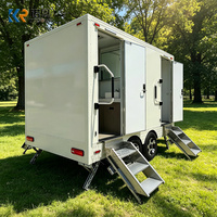 Remorque toilettes mobiles de luxe VIP pour événements, unité de toilettes et salle de bain, remorque WC de voyage