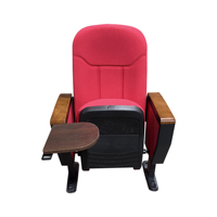 Chaise de théâtre pliable moderne de luxe à prix abordable avec tablette et porte-gobelet, idéale pour auditorium et église, modèle YA-L04