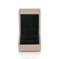 Caja de Joyería de Papel Perlado de Lujo con Logotipo Personalizado, Caja de Regalo con Bisagras para Anillos y Aretes
