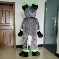 Costume de Mascotte Loup Gris Personnalisé, Tenue de Cosplay Animal de Dessin Animé pour Événements et Divertissements d'Halloween/Noël