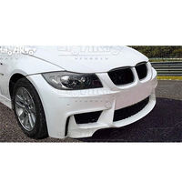 Body Kit Berkualitas Tinggi Plastik ABS Serat Karbon Dual Slats Gril Mobil Kidney Grille Depan untuk BMW Seri 3 E90 2005 2006 2007