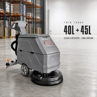 Nettoyeur de sols à propulsion manuelle CleanHorse H20 avec équipement de nettoyage de sols commercial, fonctionnant sur batterie, 2300 ㎡ Machine de nettoyage des sols