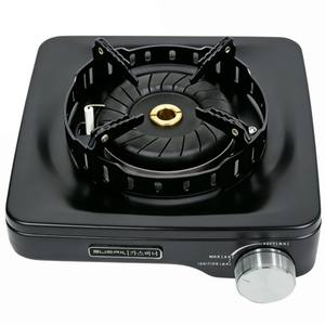 Réchaud de camping portable Buerk, brûleur à gaz, anneau de flamme à 360 degrés, coupe-vent, noir BL F27A - Product Image 4