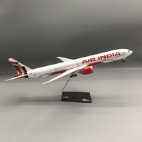 Modèle d'avion en résine Boeing 777-300ER Air India à l'échelle 1/158 de 47 cm avec trains d'atterrissage
