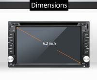 Autoradio universel 2 Din 6,2 pouces Android 11 WIFI 4G MP5 Lecteur vidéo CD DVD SAT GPS Navigation Radio