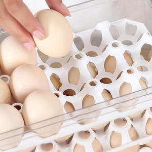 Kitchen Refrigerator Side Door Large Capacity Food <strong>Egg</strong> Storage Box Plastic Fresh-Keeping Handle Stackable <strong>Egg</strong> <strong>Rack</strong> Light Luxury - Product Image 3