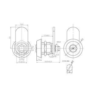 Fechadura da câmera do armário da liga de zinco da qualidade superior die-cast carcaça e do cilindro fechadura da máquina do fechadura do armário - Product Image 6