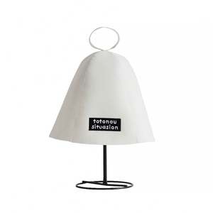 Chapeau de sauna en feutre de logo de broderie de couleur blanche personnalisée en gros d'usine - Product Image 1