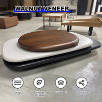 Drehbarer Couchtisch mit Mehrschichtiger MDF-Konstruktion, Glatter Schwenkplatte und Modernem Minimalistischem Design für das Wohnzimmer