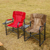 Chaise de pêche pliable moderne avec table latérale en métal - Portable, légère, en tissu Oxford 600D, écologique, pour le camping et les pique-niques en plein air