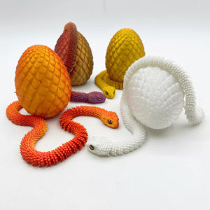 Huevo <span class=keywords><strong>de</strong></span> Víbora <span class=keywords><strong>de</strong></span> Pascua Impreso en 3D Personalizado, Juguete Decorativo Antiestrés para Niños y Niñas, Regalo Novedoso - Product Image 2