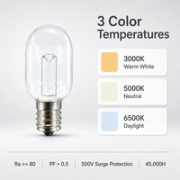 Ampoule LED SMD WOOJONG Glass T20 0.6W E12 Base PSE 90-110V Marché Japonais Éclairage Résidentiel 6500K Lumière du Jour CRI80