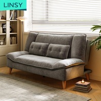 Sofá cama de tela cómodo y elegante LINSY, asiento de amor dos en uno,