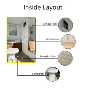 Hot Selling Prefabricated 2 with Mobile Container Outdoor Portable Bathroom Unit Shower And Toilet <b>Trailer</b> - Product Image 3