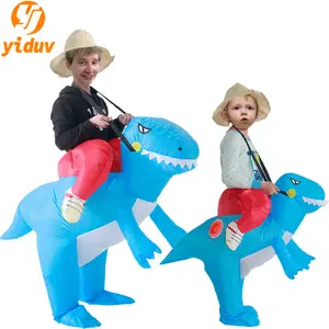 Kinder Dinosaurus Opblaasbare Kostuum T-Rex Jurk Pakken Kind Anime Purim Halloween Feest Cosplay Kostuums Voor Jongens Meisjes Jumpsuit